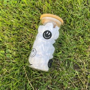 Smiley Face Glass Beer Can | Glass Tumbler